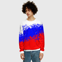 Свитшот мужской Патриот - флаг, цвет: 3D-белый — фото 2