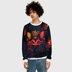 Свитшот мужской Магический лисёнок, цвет: 3D-белый — фото 2