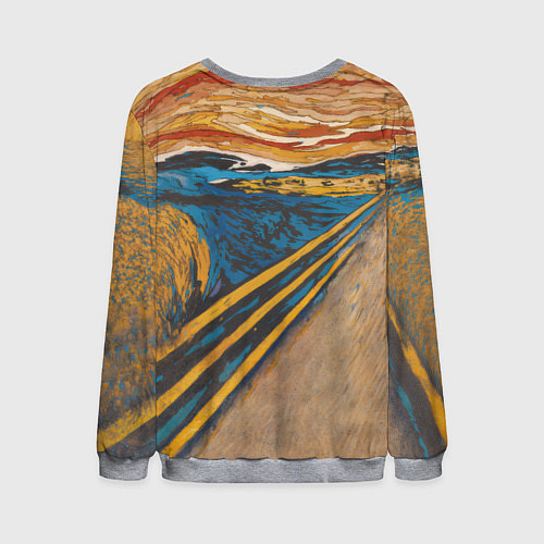 Мужской свитшот Крик - Пёс / 3D-Меланж – фото 2