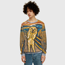 Свитшот мужской Крик - Пёс, цвет: 3D-меланж — фото 2