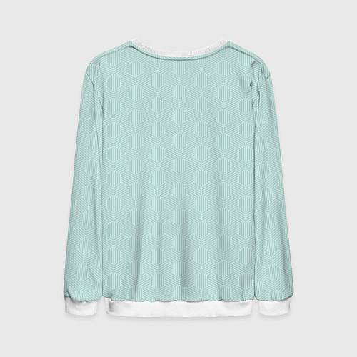 Мужской свитшот Фк Уфа - мятный цвет и текстура / 3D-Белый – фото 2