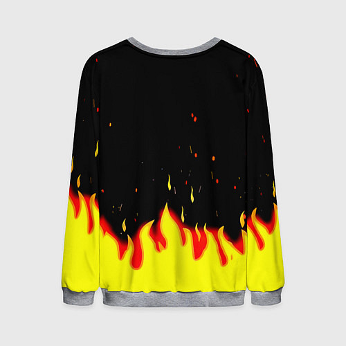 Мужской свитшот Monster energy fire steel / 3D-Меланж – фото 2