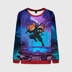 Мужской свитшот Лис ниндзя в прыжке