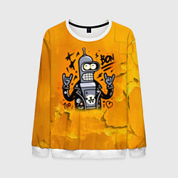 Свитшот мужской Cool Bender - graffiti, цвет: 3D-белый