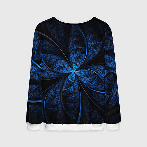 Мужской свитшот Синий цветок / 3D-Белый – фото 2