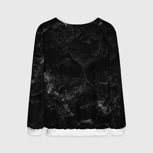 Мужской свитшот Bones сидит на троне из черепов / 3D-Белый – фото 2