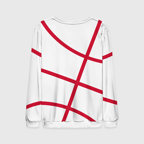 Мужской свитшот Трэйл Блэйзерс - белый мяч / 3D-Белый – фото 2