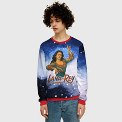 Свитшот мужской Lana Del Rey танцует, цвет: 3D-красный — фото 2