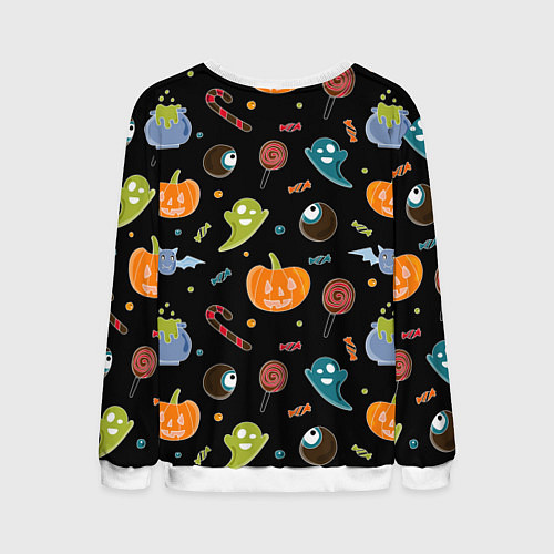 Мужской свитшот Halloween black / 3D-Белый – фото 2