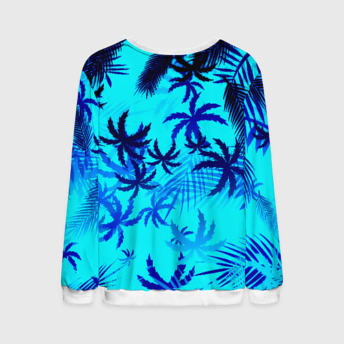 Мужской свитшот Doom неоновые тропики / 3D-Белый – фото 2