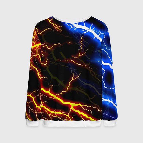 Мужской свитшот Doom молнии шторм / 3D-Белый – фото 2