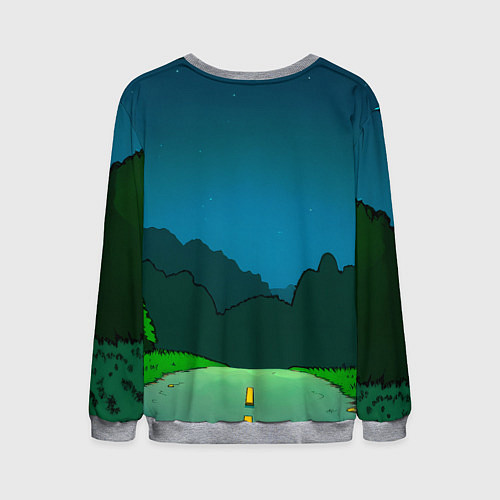 Мужской свитшот Рик и Барт Симпсон / 3D-Меланж – фото 2