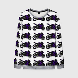 Мужской свитшот The motorcycle is dark purple