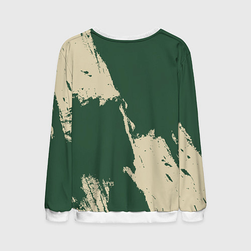 Мужской свитшот Милуоки Бакс - разлитая краска / 3D-Белый – фото 2