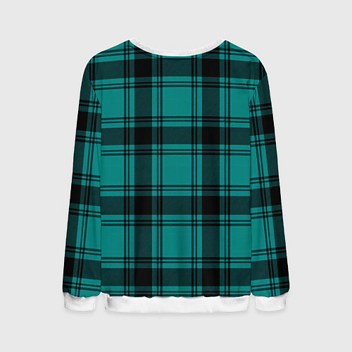 Мужской свитшот Checkered dark blue / 3D-Белый – фото 2