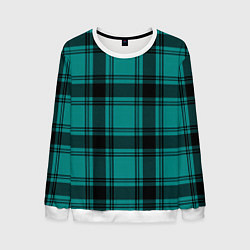 Свитшот мужской Checkered dark blue, цвет: 3D-белый