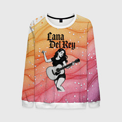 Свитшот мужской Lana Del Rey в образе гитаристки, цвет: 3D-белый