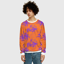 Свитшот мужской Palm orange, цвет: 3D-белый — фото 2