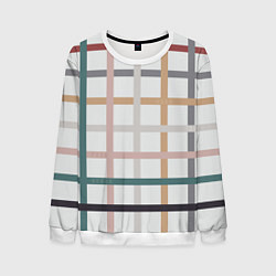 Свитшот мужской Плетенка пастельная, цвет: 3D-белый