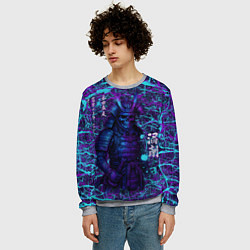 Свитшот мужской Призрак самурая - неновый арт, цвет: 3D-меланж — фото 2