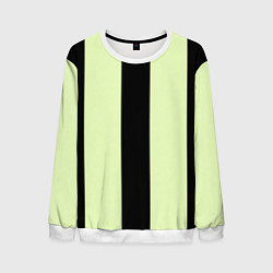 Свитшот мужской Color light green black line, цвет: 3D-белый