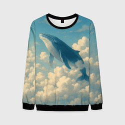 Мужской свитшот Кит в облаках