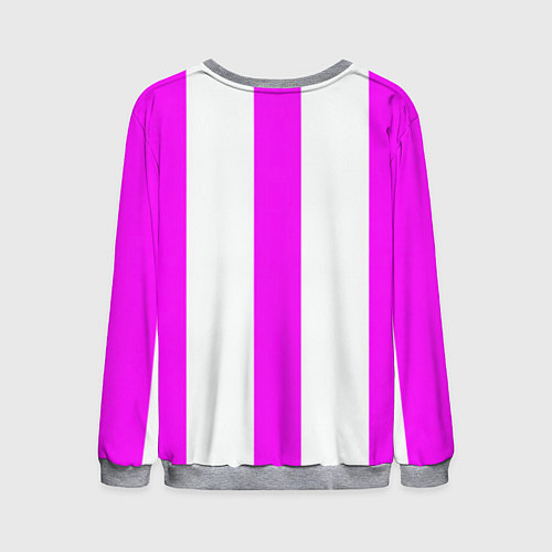 Мужской свитшот Color white pink lines / 3D-Меланж – фото 2