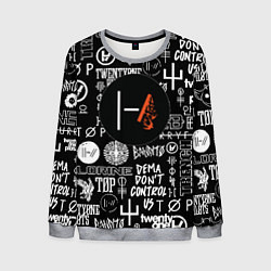 Свитшот мужской Twenty one pilots rock logo, цвет: 3D-меланж