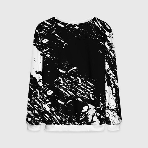 Мужской свитшот Doom белые краски штрихи / 3D-Белый – фото 2