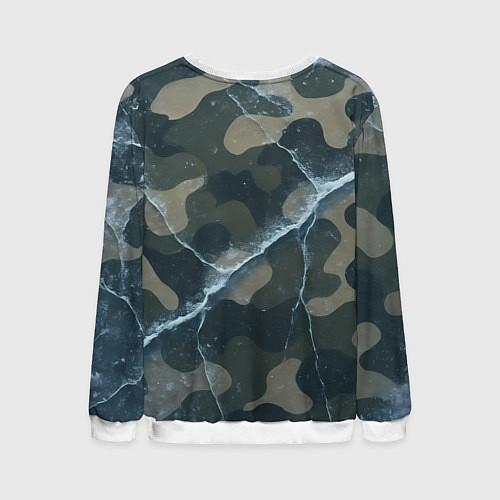 Мужской свитшот Ледяной камуфляж / 3D-Белый – фото 2