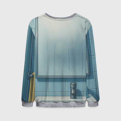 Мужской свитшот Дандадан бабушка в ванной / 3D-Меланж – фото 2