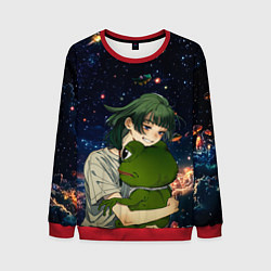 Мужской свитшот МаоМао и Лягушонок Пепе - Монолог Фармацевта