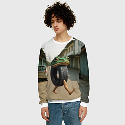 Свитшот мужской Бонека Амбалабу мем, цвет: 3D-белый — фото 2