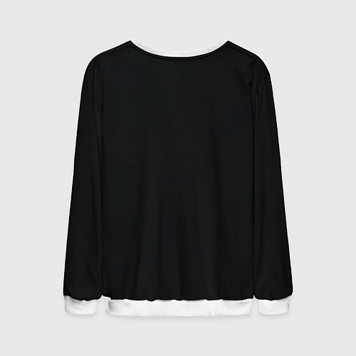 Мужской свитшот Тилозавр нападает на батискаф с девушкой ужасы / 3D-Белый – фото 2