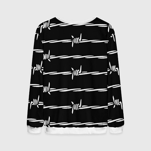 Мужской свитшот Проволока колючая / 3D-Белый – фото 2