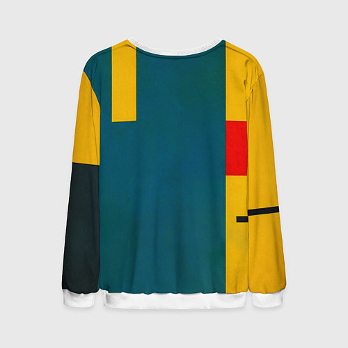 Мужской свитшот Девушка с ретрофутуристическим автоматом поп-арт 1 / 3D-Белый – фото 2