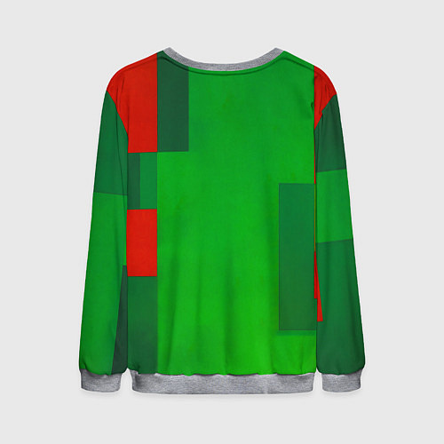 Мужской свитшот Девушка с радио ретрофутуризм поп-арт 1970-е / 3D-Меланж – фото 2