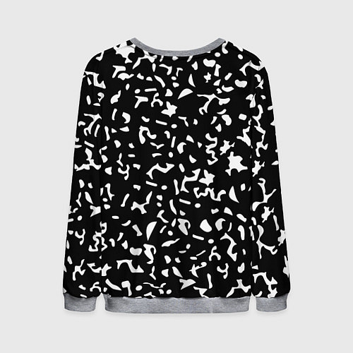 Мужской свитшот Черный камуфляж / 3D-Меланж – фото 2