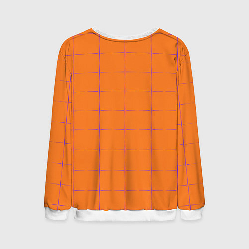 Мужской свитшот Color orange stripe / 3D-Белый – фото 2