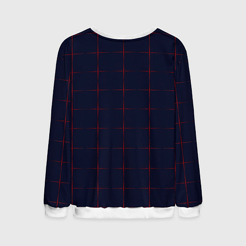Мужской свитшот Color dark blue red crosses / 3D-Белый – фото 2
