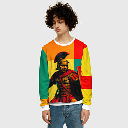 Свитшот мужской Римский легионер поп-арт, цвет: 3D-белый — фото 2