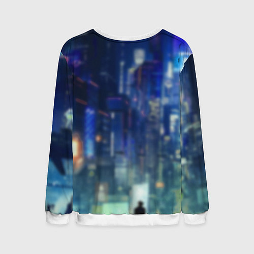 Мужской свитшот Нами киберпанк реализм / 3D-Белый – фото 2