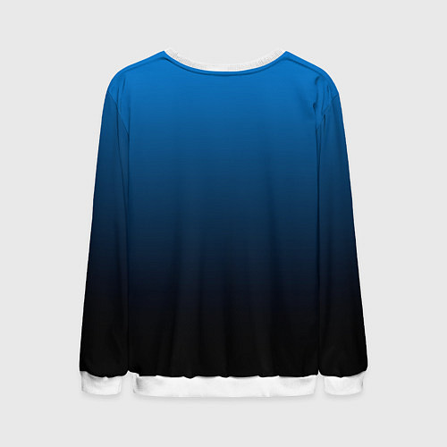 Мужской свитшот Blue gradient / 3D-Белый – фото 2