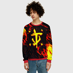 Свитшот мужской Doom огненные искры, цвет: 3D-красный — фото 2