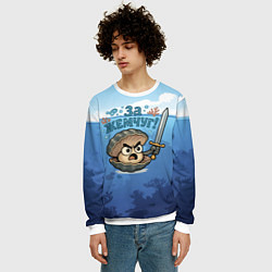 Свитшот мужской Жемчуг с мечем, цвет: 3D-белый — фото 2