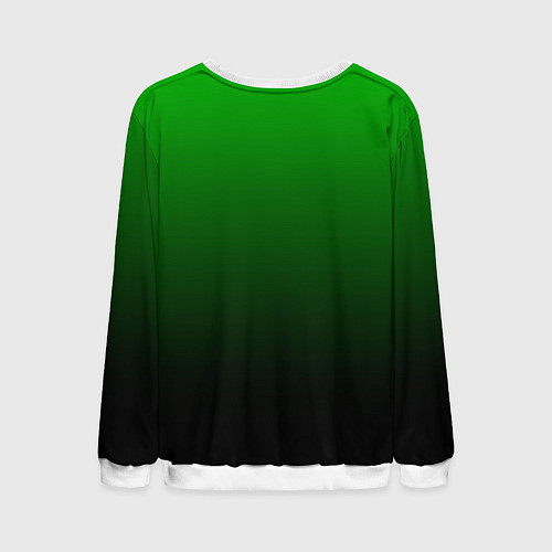 Мужской свитшот Green gradient / 3D-Белый – фото 2