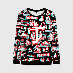 Свитшот мужской Doom x fortnite glitch, цвет: 3D-черный