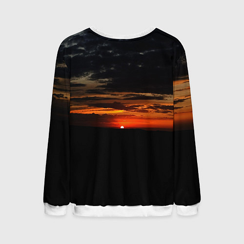 Мужской свитшот Закат на плато / 3D-Белый – фото 2