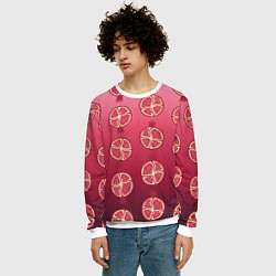 Свитшот мужской Сочные гранаты, цвет: 3D-белый — фото 2
