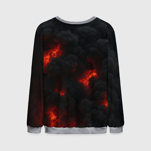 Мужской свитшот Сашин удар аргумент без слов / 3D-Меланж – фото 2